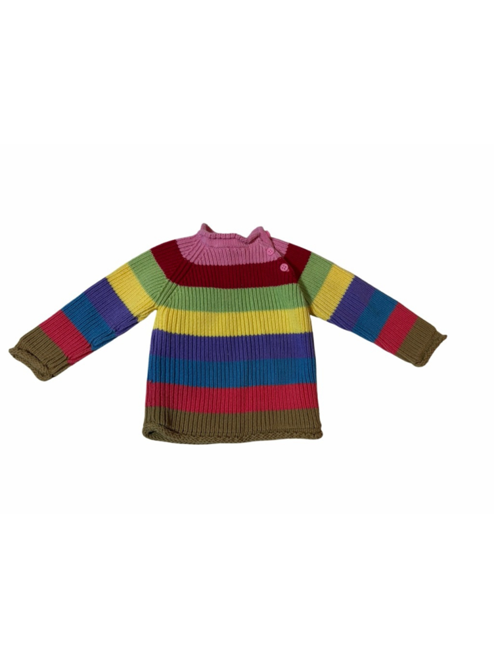 The Children’s Place Rainbow Stripe Knit Sweater Dress 18M Colorblock Cottagecor